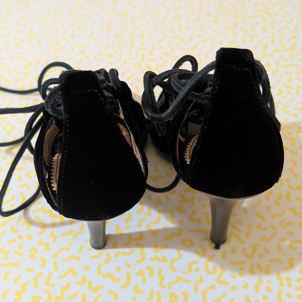 YSL Tom Ford for Yves St Laurent Velvet Gladiator Heels 37 - Picture 8 of 11